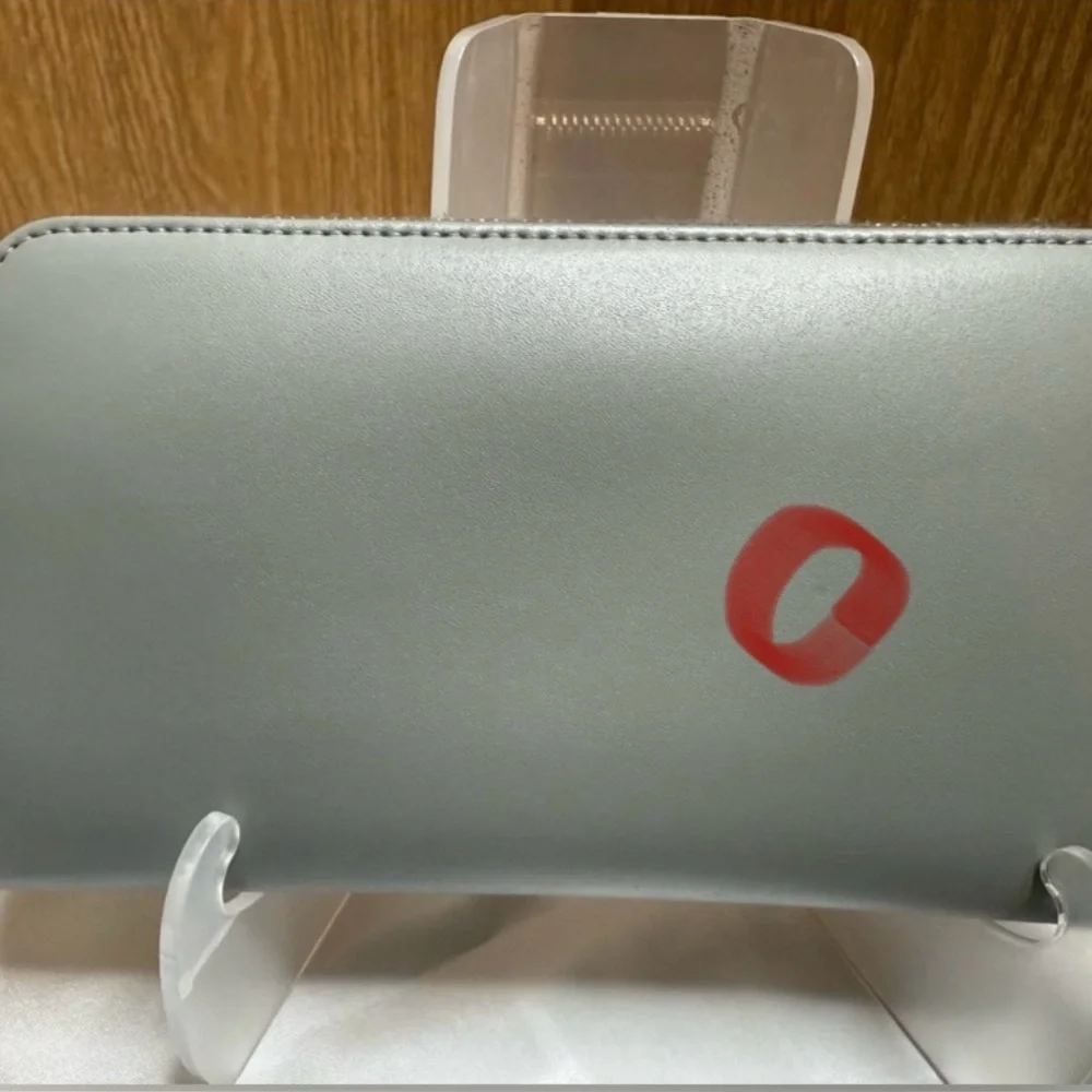 Fendi Gray Wallet with Multicolor Studs